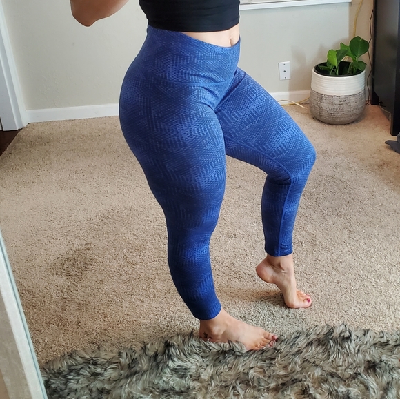 Tuff athletics blue large leggings gym workout - Picture 2 of 8